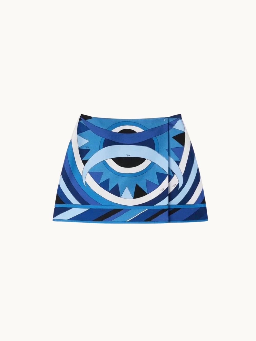 Emilio Pucci Blue Silk Vivara Skirt AUTHENTIC